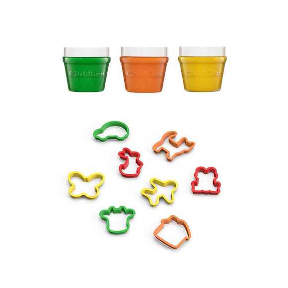 ChildGen Premıum Mını Set 125 Gr X 3 Adet Oyun Hamuru 8 Adet Oyun Hamuru Kalıbı 