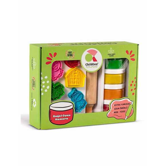ChildGen Premıum Set - Çiftlik4 Adet Oyun Hamuru 1 Adet Merdane 12 Adet Detaylı Kalıp0.06.01.203