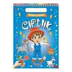 Çiftlik - Boyama Çantam - Renkli Çıkartmalı - Thumbnail