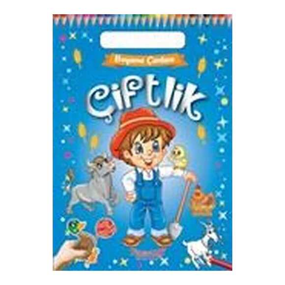 Çiftlik - Boyama Çantam - Renkli Çıkartmalı