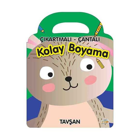 Çıkartmalı - Çantalı Kolay Boyama - Tavşan