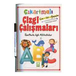 Ema Kitap - Çıkartmalı Çizgi Çalışmaları-Harfler
