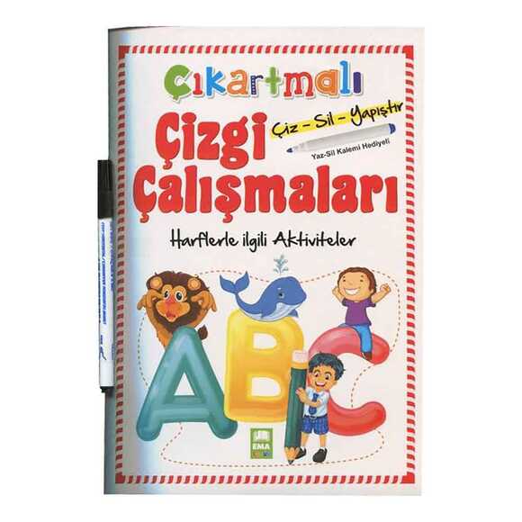 Çıkartmalı Çizgi Çalışmaları-Harfler