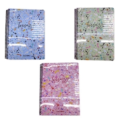 Çınar Defter - Çınar Terazzo Sert Kapak Defter 17x24cm 100yp. Düz 55153
