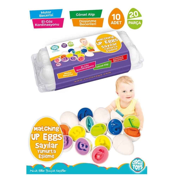 Circle Toys Yumurta Eşleştirme Sayılar CRCL113