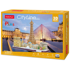 City Line Paris 3D Puzzle CUB/MC254H - Thumbnail