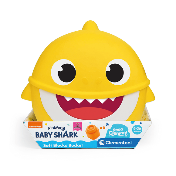 Clementoni Baby Shark Yumuşak Blok Kovası 17427