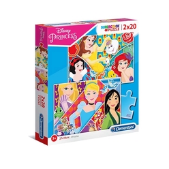 Clementoni Prensesler Kız Çocuk Puzzle 2x20 Parça 24766 - Thumbnail