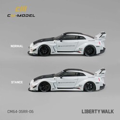 CM Model 1:64 LBWK GT3S-RR White & Black Hood CM64-35RR-06 - Thumbnail