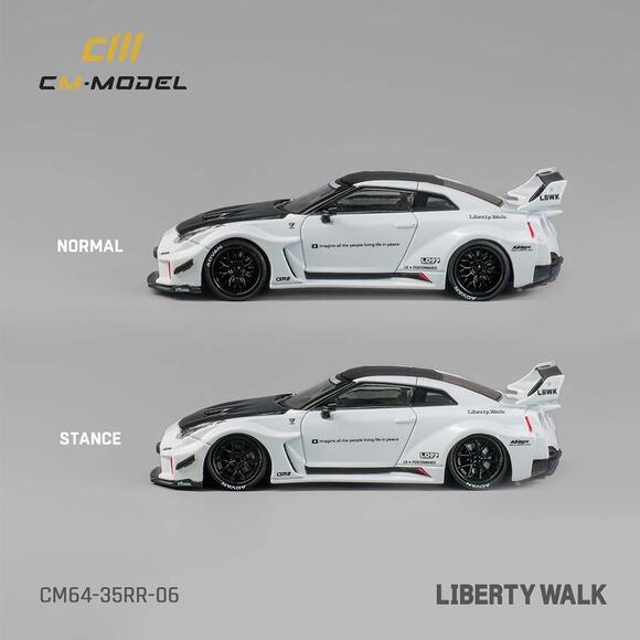 CM Model 1:64 LBWK GT3S-RR White & Black Hood CM64-35RR-06