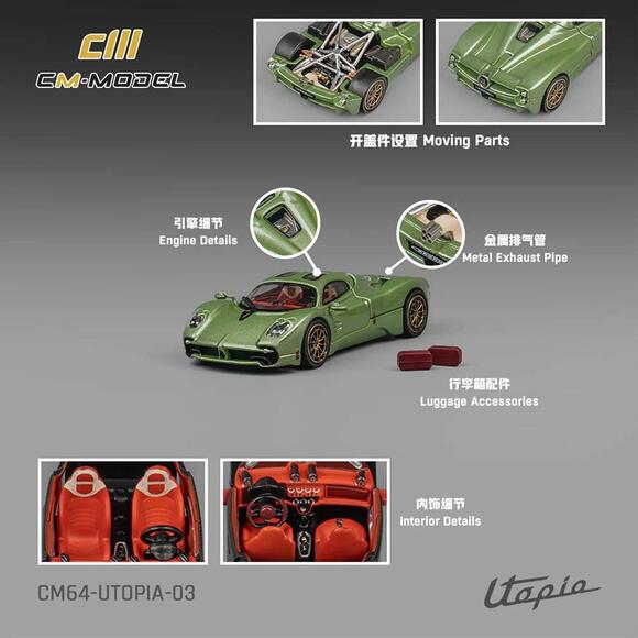 CM Model 1:64 Pagani Utopia Green CM64-UTOPIA-03