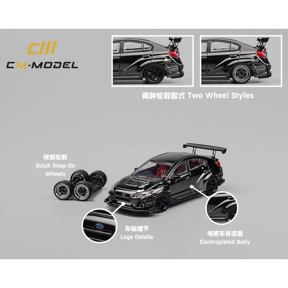 CM Model 1:64 Subaru Varis Widebody 2.0 Black CM64-WRX-03