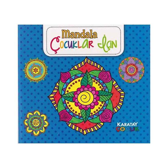 Çocuklar İçin Mandala - Mavi