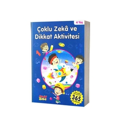 Çoklu Zeka Ve Dikkat 4 Yaş - Mavi Kitap - Thumbnail