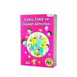 Çoklu Zeka Ve Dikkat 4 Yaş - Pembe Kitap - Thumbnail