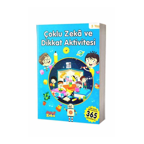 Çoklu Zeka ve Dikkat Aktivitesi Mavi 5 Yaş - Mavi Kitap