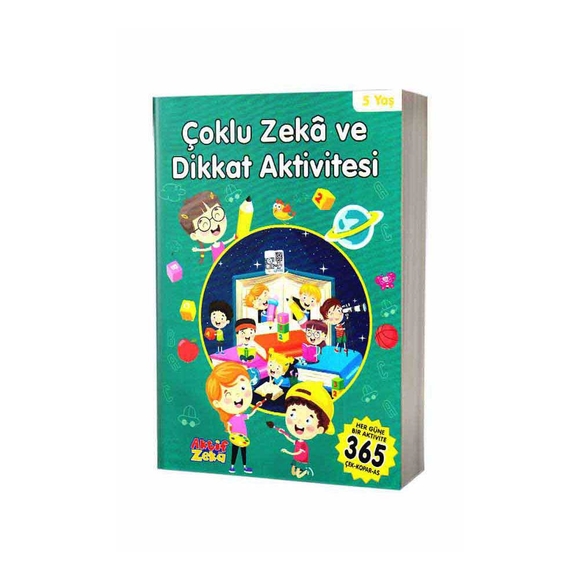 Çoklu Zeka ve Dikkat Aktivitesi Yeşil 5 Yaş - Yeşil Kitap