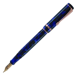 Conklin Çelik Kalem - Conklin Duraflex 120 Anniversary Limited Edition Dark Blue/Rose Gold Dolma Kalem