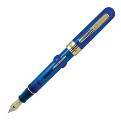 Conklin Çelik Kalem - Conklin Mark Twain Blue Demo Crescent Dolma Kalem M Uç