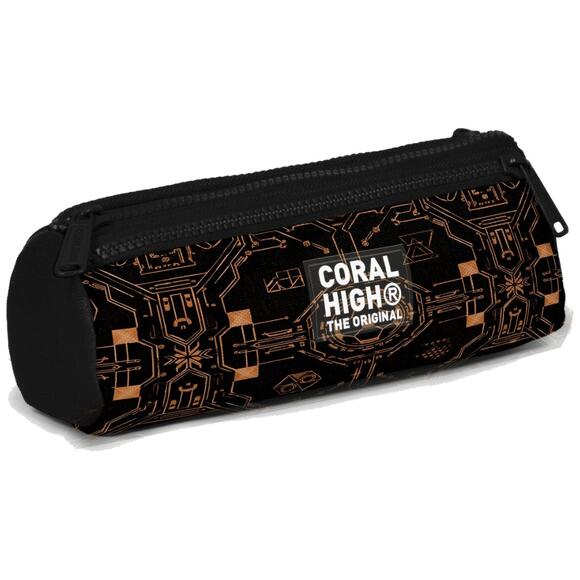 Coral High Futbol Desenli Üç Bölmeli Kalem Çantası 31017