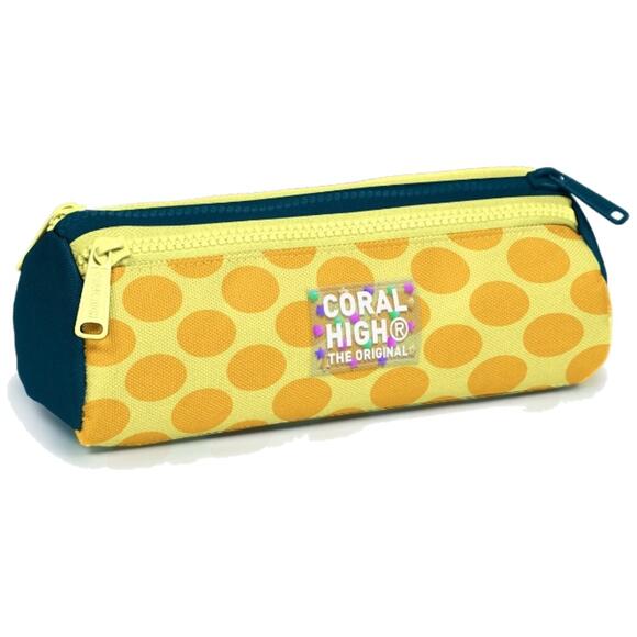 Coral High Kids Çok Renkli Desenli Üç Bölmeli Kalem Çantası 31004