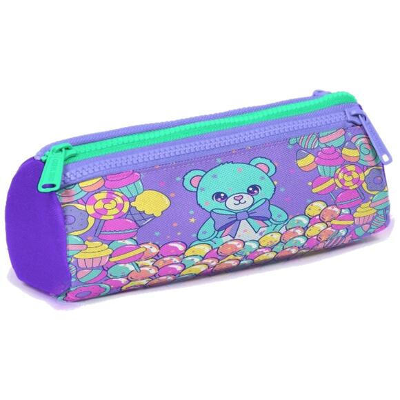 Coral High Kids Milka Şeker Ayıcık Desenli Üç Bölmeli Kalem Çantası 31005