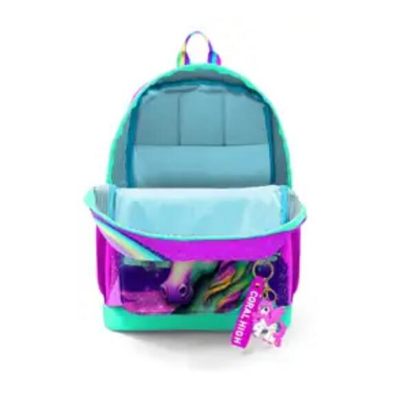 Coral High Kids Pembe Su Yeşili Unicorn Desenli Okul Sırt Çantası 23758