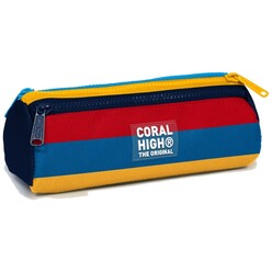 Coral High - Coral High Renkli Üç Bölmeli Kalem Çantası 31012