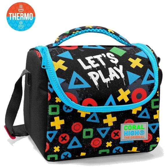 Coral High Siyah Lets Play Desenli Thermo Beslenme Çantası 37114