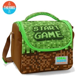 Coral High - Coral High Yeşil Craft High Craft Desenli Thermo Beslenme Çantası 11792