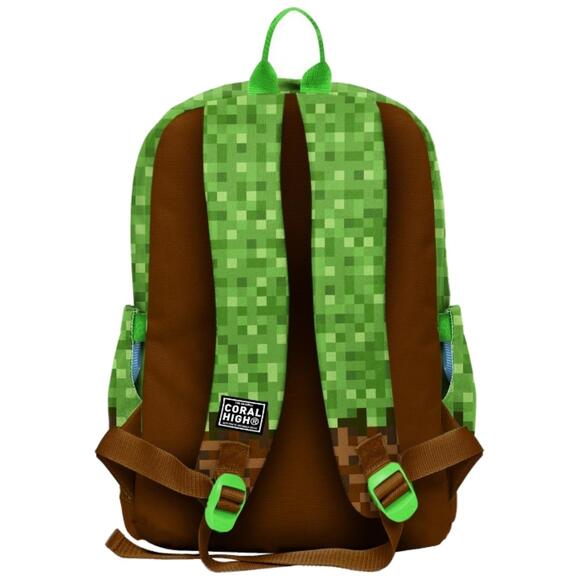 Coral High Yeşil Kahverengi High Craft Desenli Dört Bölmeli Okul Sırt Çantası 23776