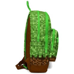 Coral High Yeşil Kahverengi High Craft Desenli Dört Bölmeli Okul Sırt Çantası 23776 - Thumbnail