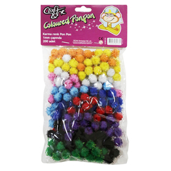 Craft Zone - Craft Zone Simli Ponpon 1 cm 200’lü CZ-PON01S