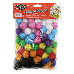 Craft Zone - Craft Zone Simli Ponpon 2 cm 100’lü CZ-PON02S