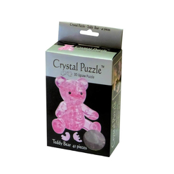 Crystal Puzzle - Crystal Puzzle 3D Ayıcık Pembe 41 Parça 90314