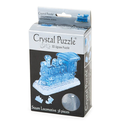 Crystal Puzzle 3D Buharlı Lokomotif Mavi 38 Parça 90144 - Thumbnail