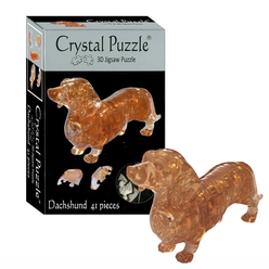 Crystal Puzzle 3D Dachshund Kahverengi 41 Parça 90141 - Thumbnail