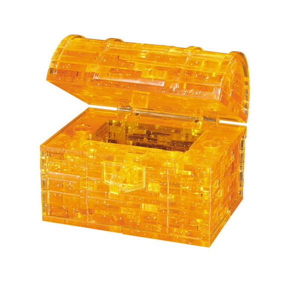 Crystal Puzzle 3D Hazine Sandığı Sarı 52 Parça 90007