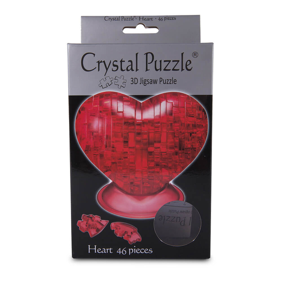 Crystal Puzzle 3D Kalp Kırmızı 46 Parça 90012