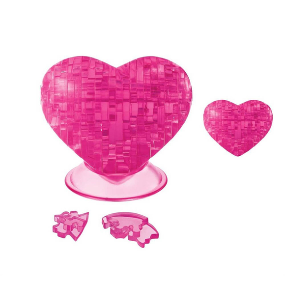 Crystal Puzzle 3D Kalp Pembe 46 Parça 90002