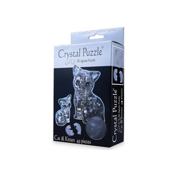 Crystal Puzzle 3D Kedi Ve Yavrusu 49 Parça 90126 - Thumbnail