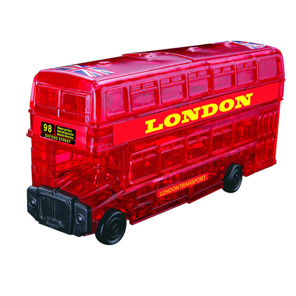 Crystal Puzzle 3D London Bus Kırmızı 53 Parça 90129
