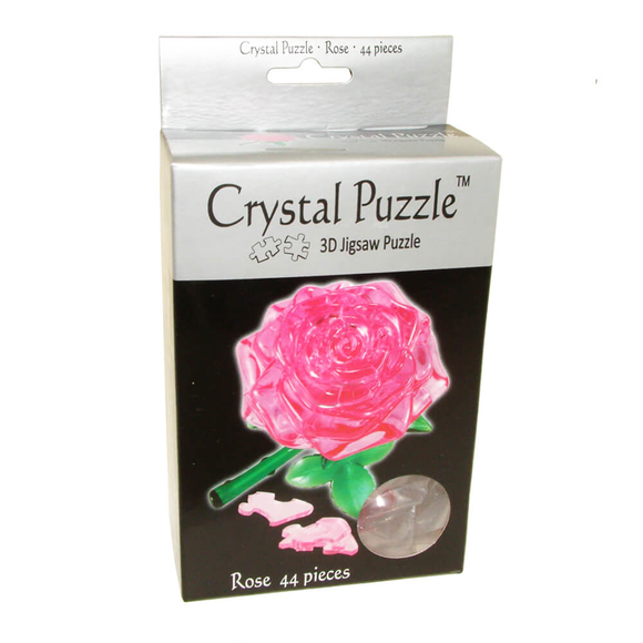 Crystal Puzzle 3D Pembe Gül 44 Parça 90213