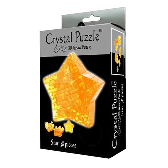 Crystal Puzzle 3D Yıldız Sarı 38 Parça 90008