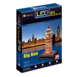 Cubic Fun 3D Puzzle Big Ben İngiltere Led Işıklı - Thumbnail