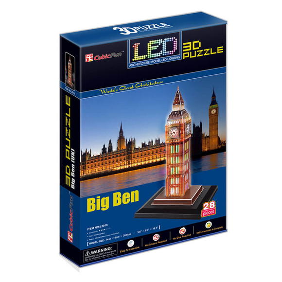 Cubic Fun 3D Puzzle Big Ben İngiltere Led Işıklı