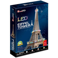 Cubic Fun 3D Puzzle Eiffel Kulesi Fransa Led Işıklı L091H - Thumbnail