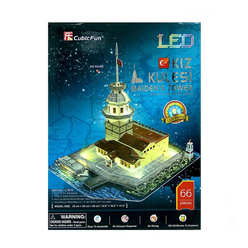 CubicFun 3D Puzzle Kız Kulesi Led Işıklı L181H - Thumbnail