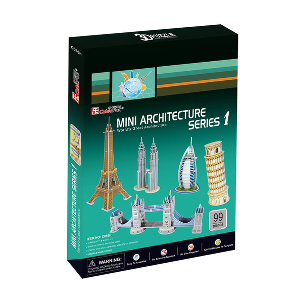 CubicFun 3D Puzzle Mini Mimari Yapılar Seri 1 C056H