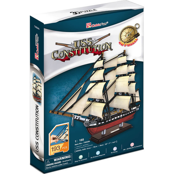 CubicFun 3D Puzzle Uss Constitution Gemisi T4024H
